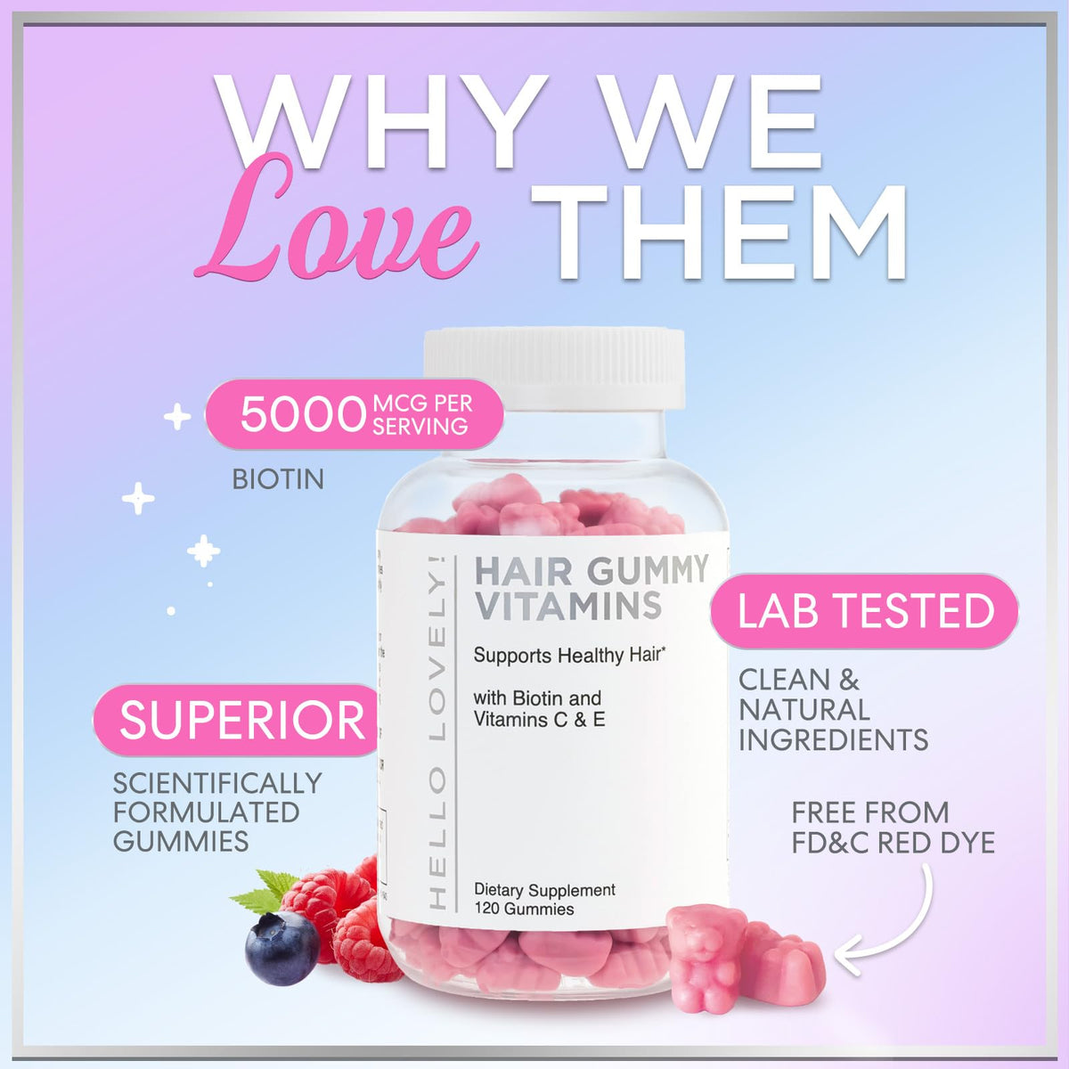 Gummies Hello Lovely! - texture et couleur des gummies