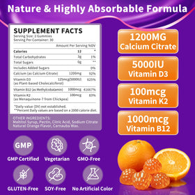 Gummies Herbance Calcium Citrate 1200mg en gros plan