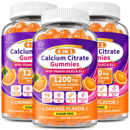 Gummies Herbance Calcium Citrate 1200mg orange devant