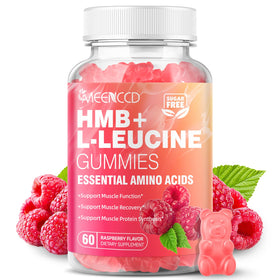 Gummies HMB et L-Leucine MEENCCD en boîte, goût framboise
