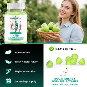 Gummies HMB Wellcatcher à côté d'autres compléments alimentaires