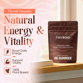 Gummies Hochornk pour la thyroïde, avec une personne les prenant