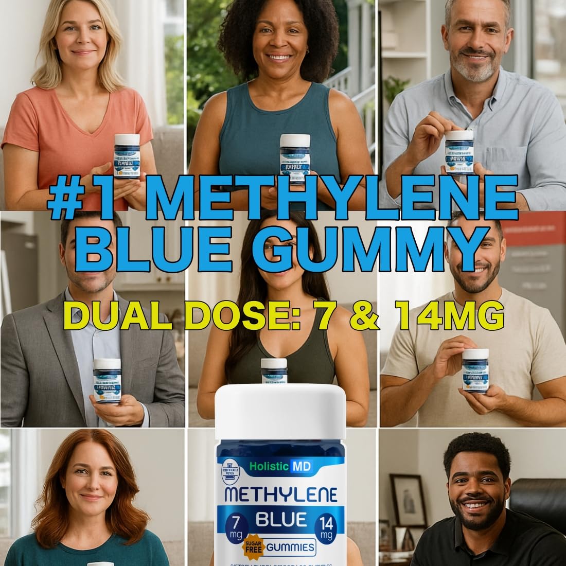 Gummies Holistic MD Methylene Blue avec étiquette de certification
