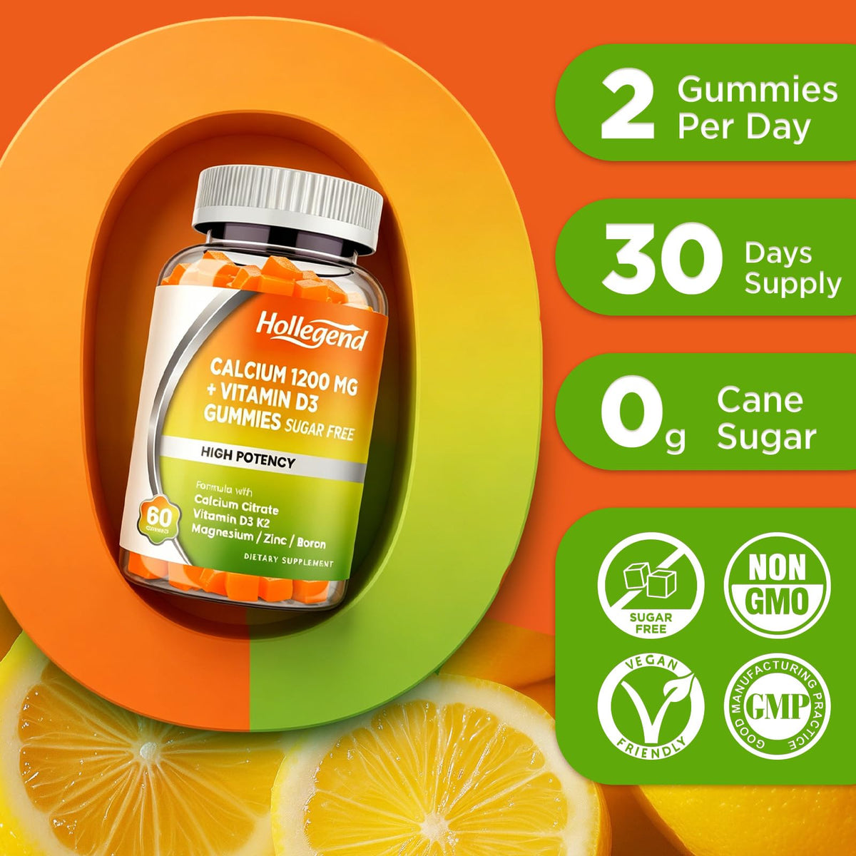 Gummies HOLLEGEND sur une table, ambiance santé