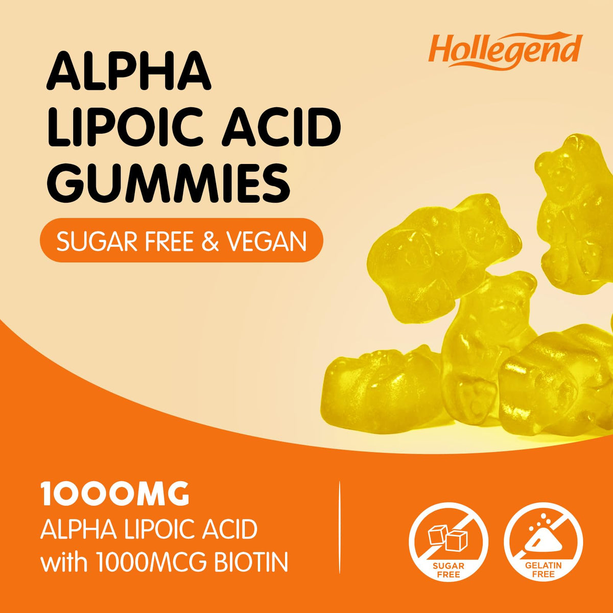 Gummies HOLLEGEND sur une table avec d'autres compléments alimentaires