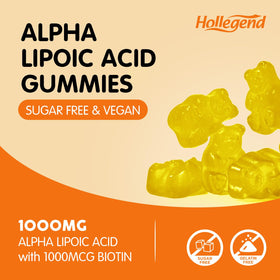 Gummies HOLLEGEND sur une table avec d'autres compléments alimentaires
