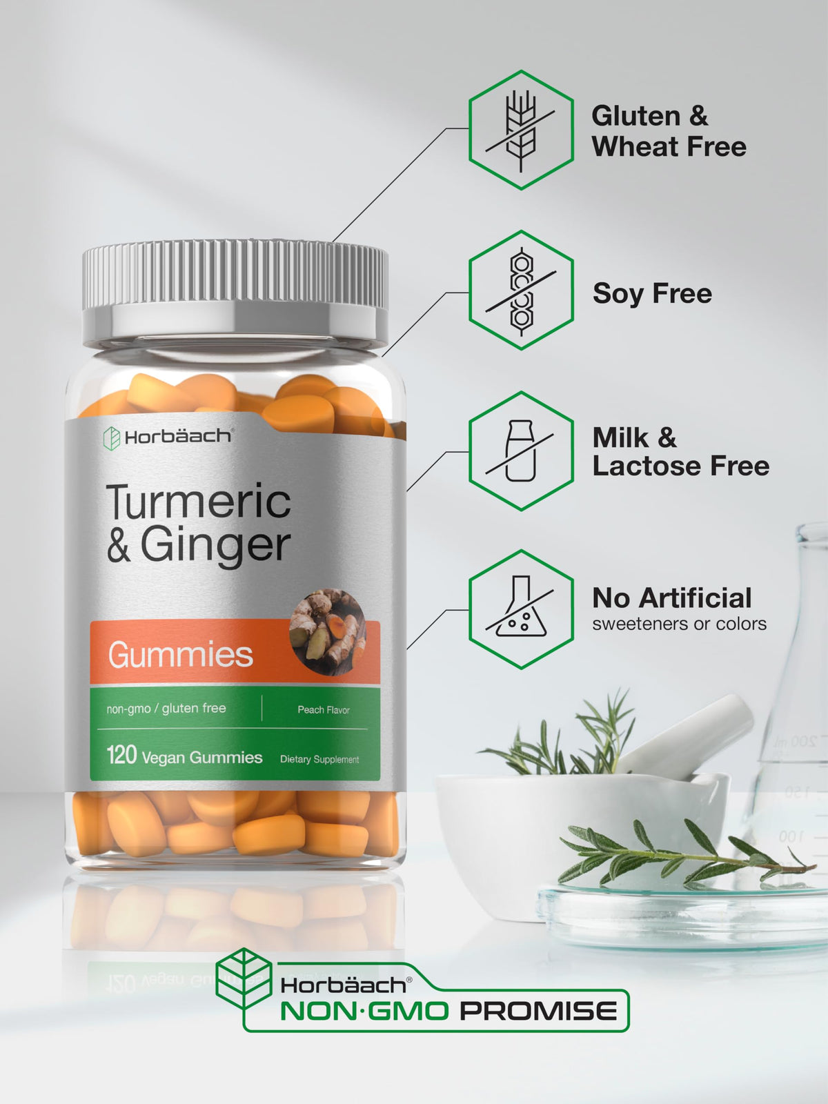 Gummies Horbäach dans un bol avec quelques pièces visibles