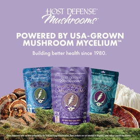 Gummies Host Defense Grateful Dead avec étiquettes nutritionnelles