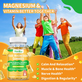 Gummies Hovika au magnésium glycinate, vue de côté avec ingrédients