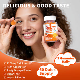 Gummies Hudetex au calcium citrate sur une table