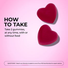 Gummies HUM à la fraise, côté de la boîte