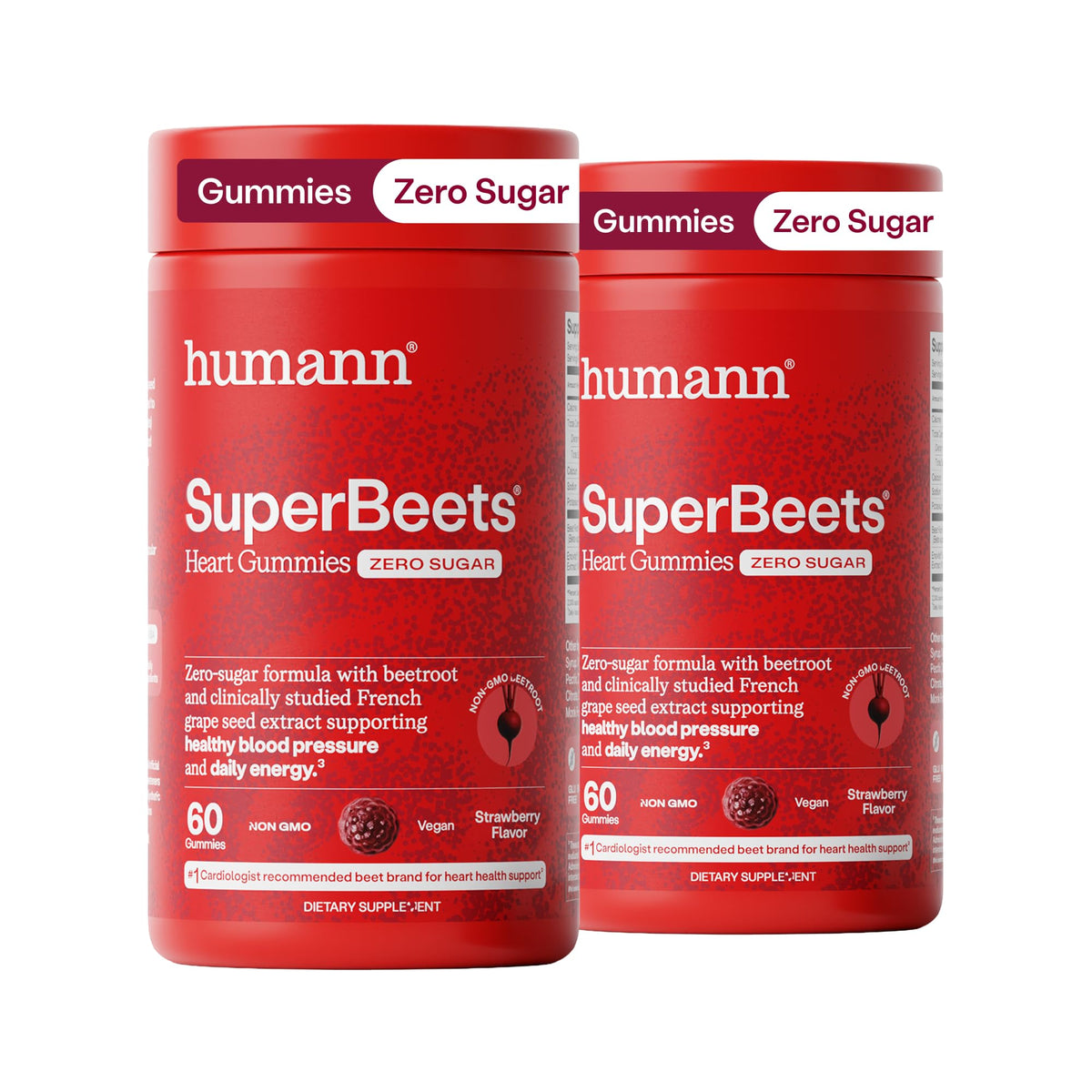 Gummies HumanN SuperBeets 120 Ct pot avant vue