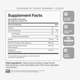 Gummies HumanN SuperBeets 3-en-1 sur un fond neutre
