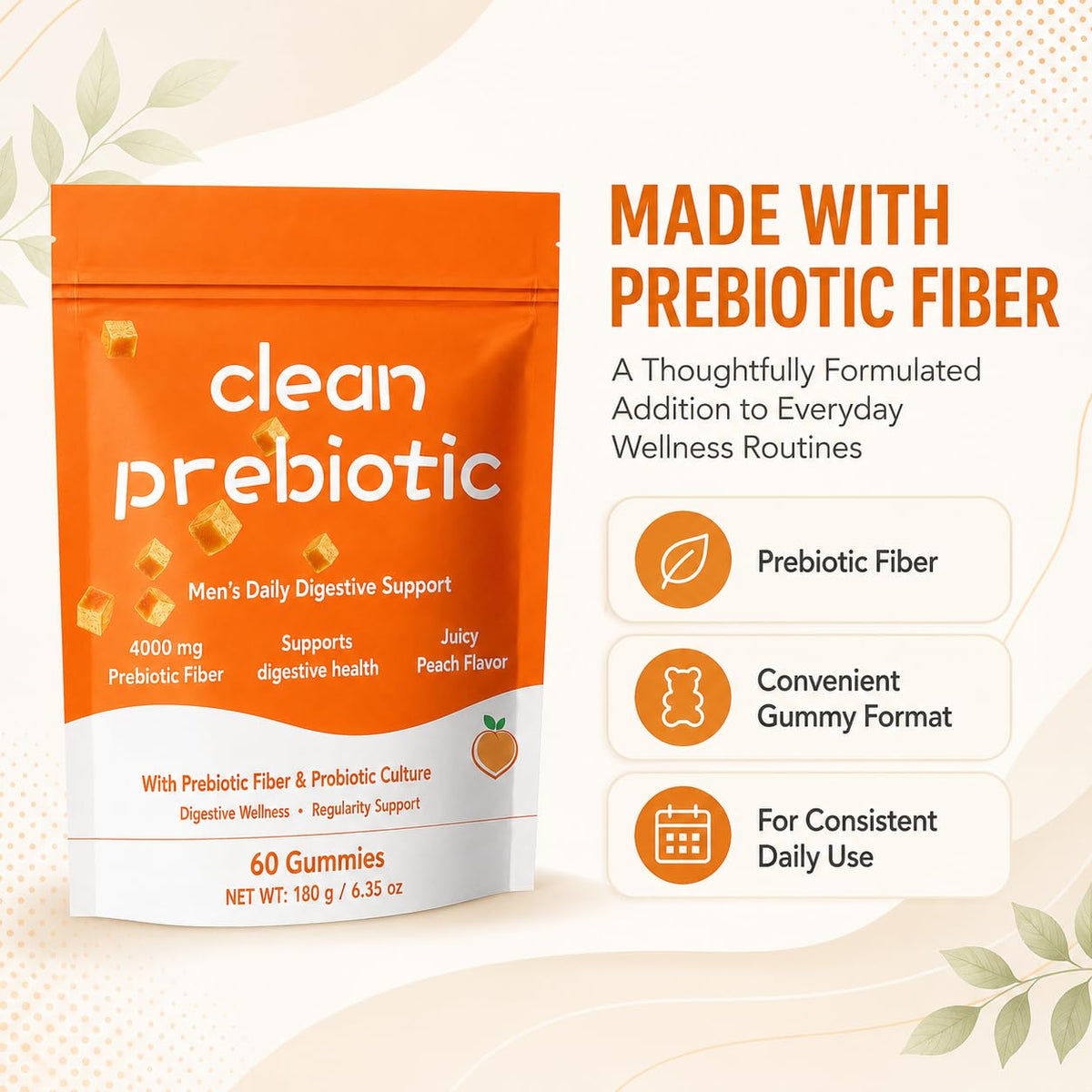 Gummies IaramI de Fibres Prébiotiques, ingrédients sur l'étiquette