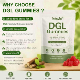 Gummies INFNTVITA à la racine de réglisse DGL, vue de près