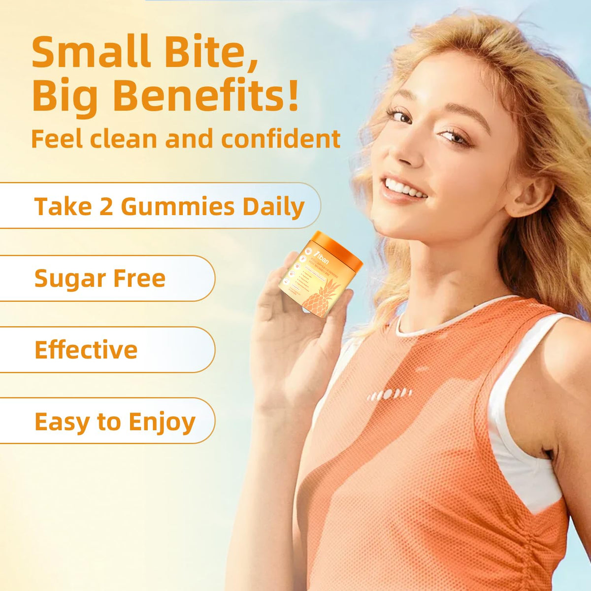 Gummies Itiban en gros plan montrant leur texture