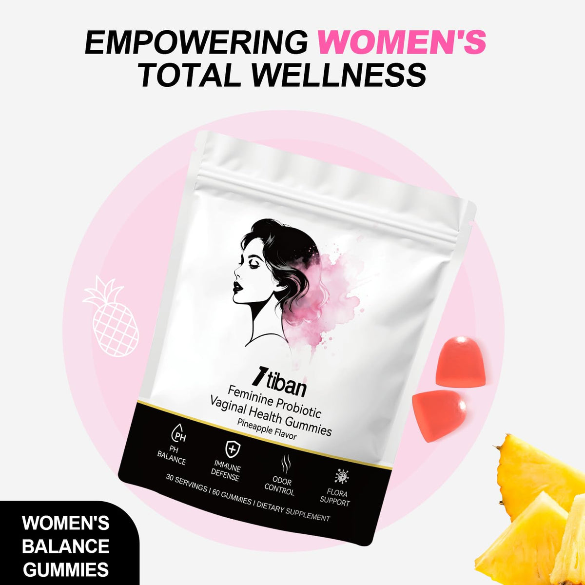 Gummies Itiban pH Féminin dans une main