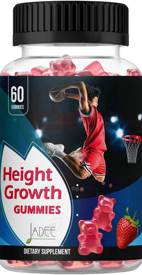 Gummies Jadee croissance pour enfants, pot de 231g avec étiquette