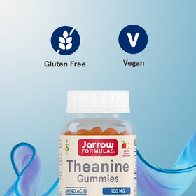 Gummies Jarrow Formulas Theanine 100 mg avec étiquette en détail