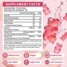 Gummies JIANKYTZ avec vitamines D3 et K2 en gros plan