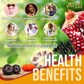 Gummies JOYLI Nutrition avec Goji, Acai, Sureau et Grenade