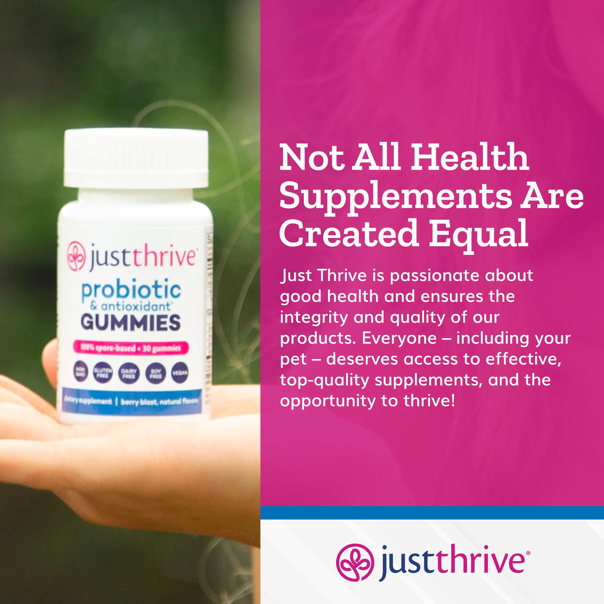 Gummies Just Thrive avec des mains d'enfants