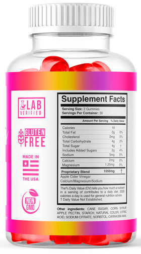 Gummies K3 Minéraux Keto de ZELSO - vue arrière de l'emballage