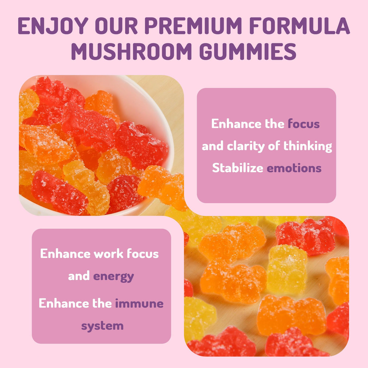 Gummies KAACHLI sur une assiette, présentation