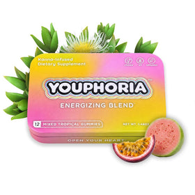 Gummies Kanna de Youphoria, gros plan sur les gummies avec saveur fruitée