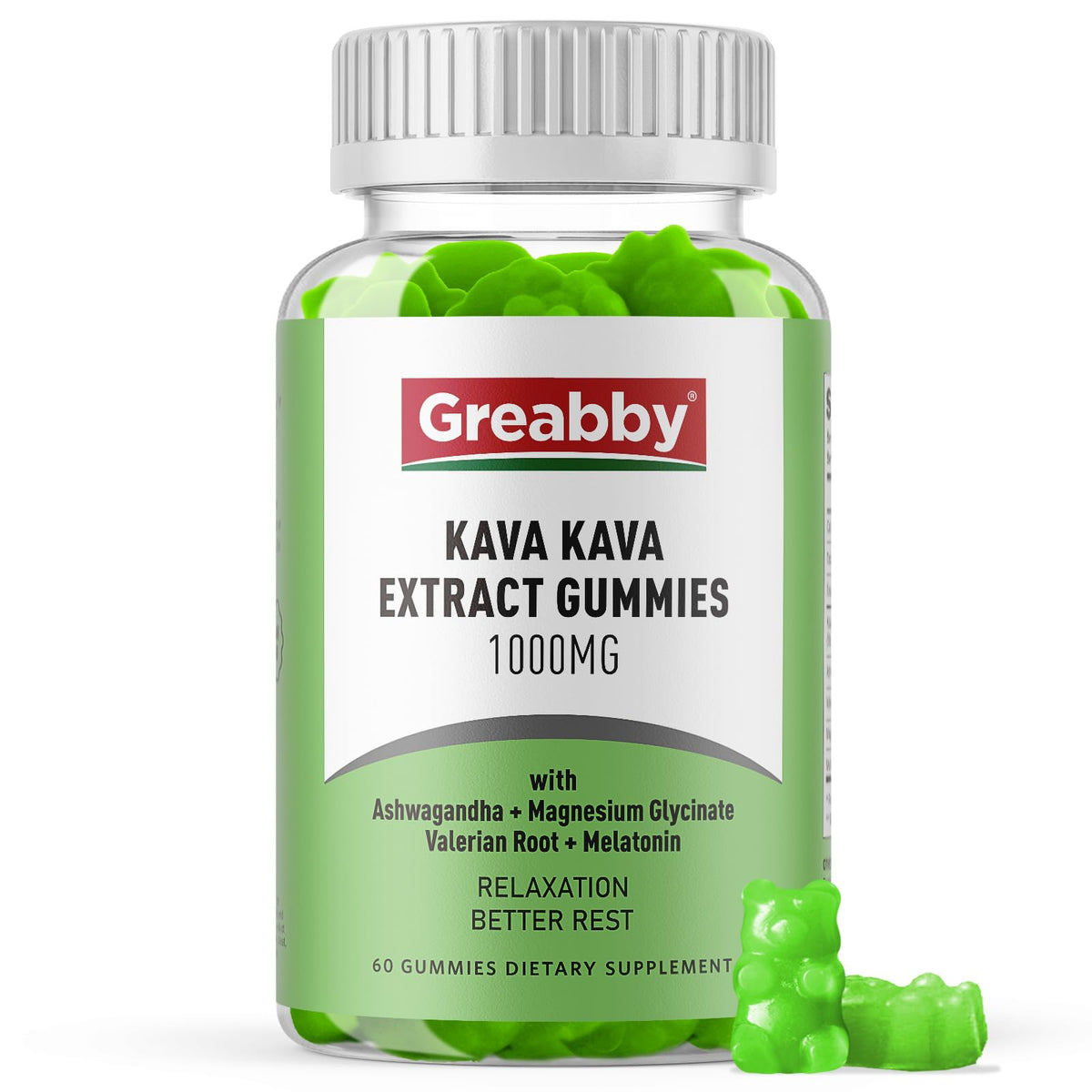 Gummies Kava Kava GREABBY 60 gummies au citron