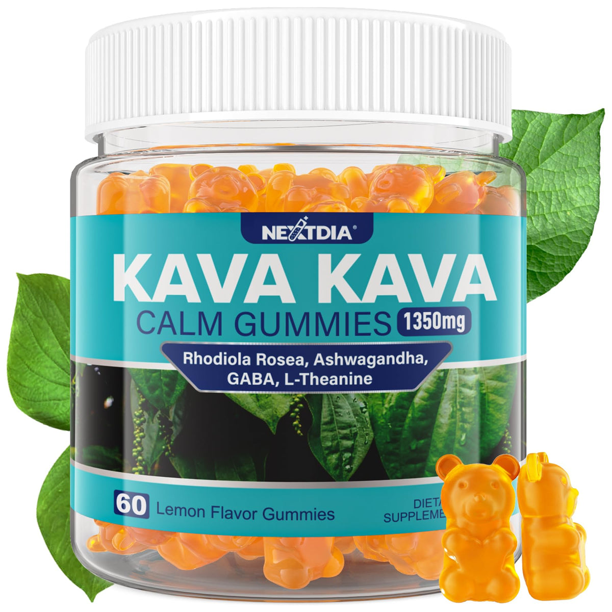 Gummies Kava Kava Nextdia en emballage avec 60 pièces