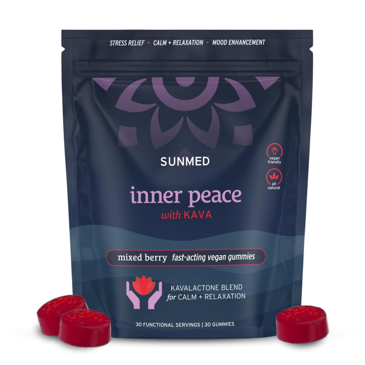Gummies Kava SUNMED 100mg en vue de face