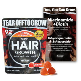 Gummies KEHLUSTY pour la croissance des cheveux, vue de l'emballage