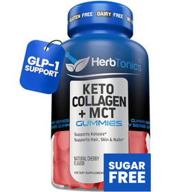 Gummies keto Herbtonics 222g en boîte, saveur cerise