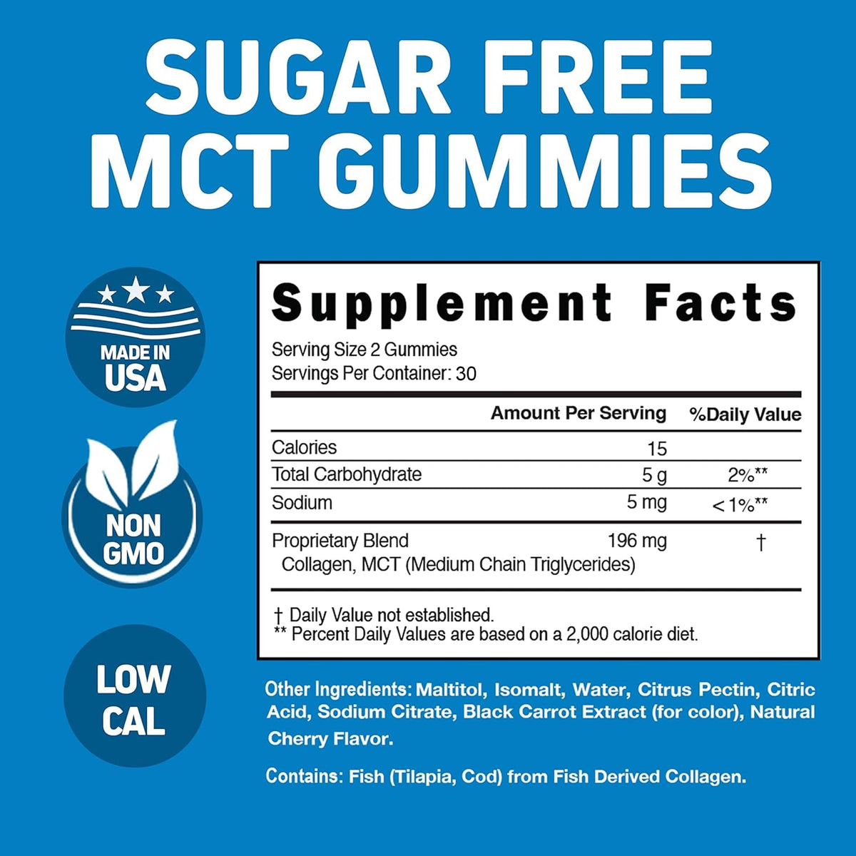 Gummies Keto Herbtonics sur un fond blanc, présentation produit