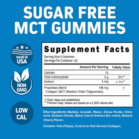 Gummies Keto Herbtonics sur un fond blanc, présentation produit