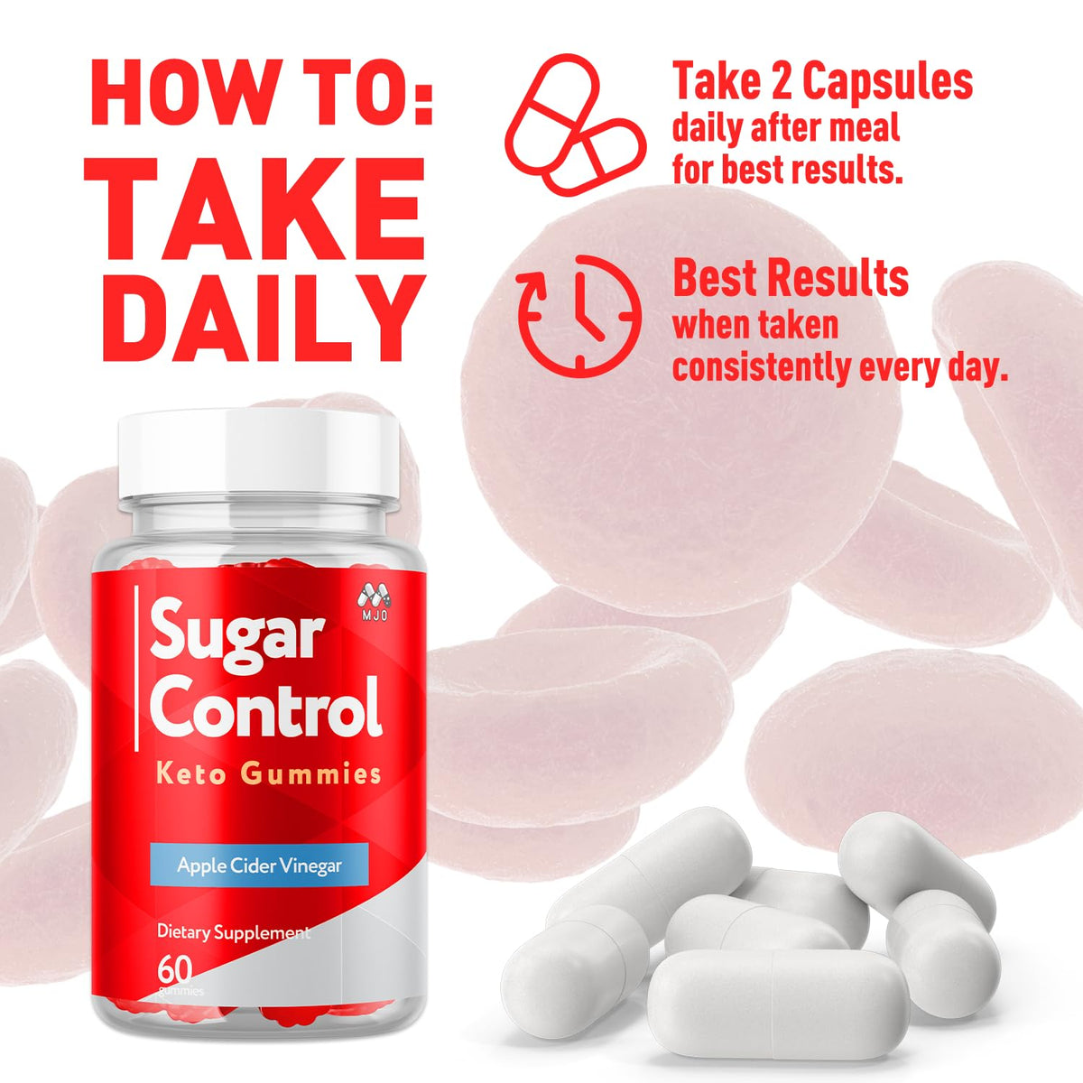 Gummies Keto SugarControl MJO sur une table