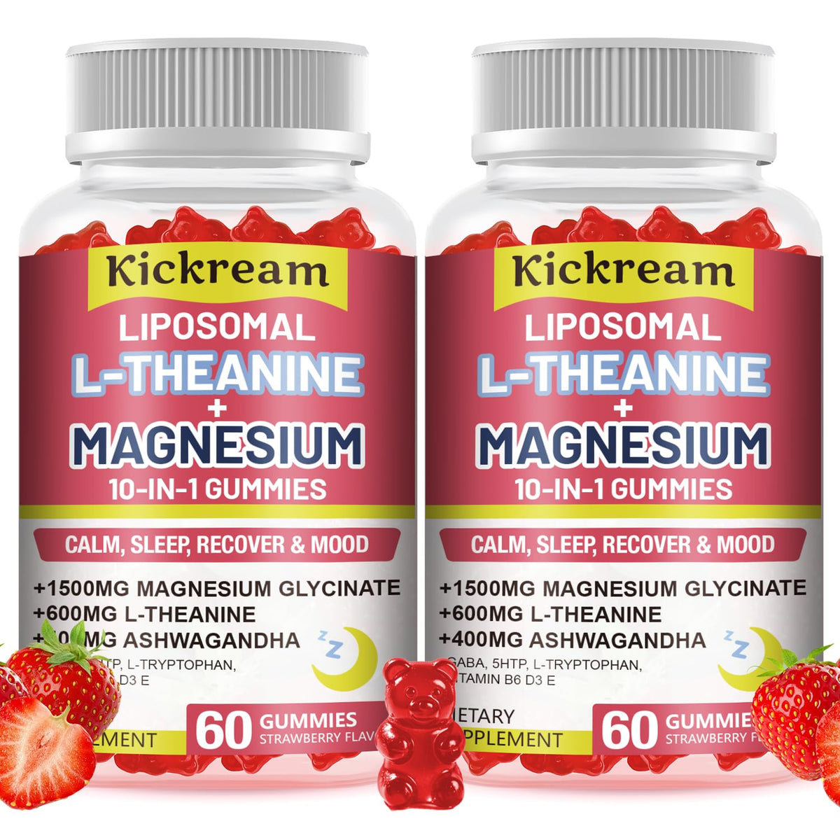 Gummies Kickream de Magnésium Glycinate 1500mg en boîte