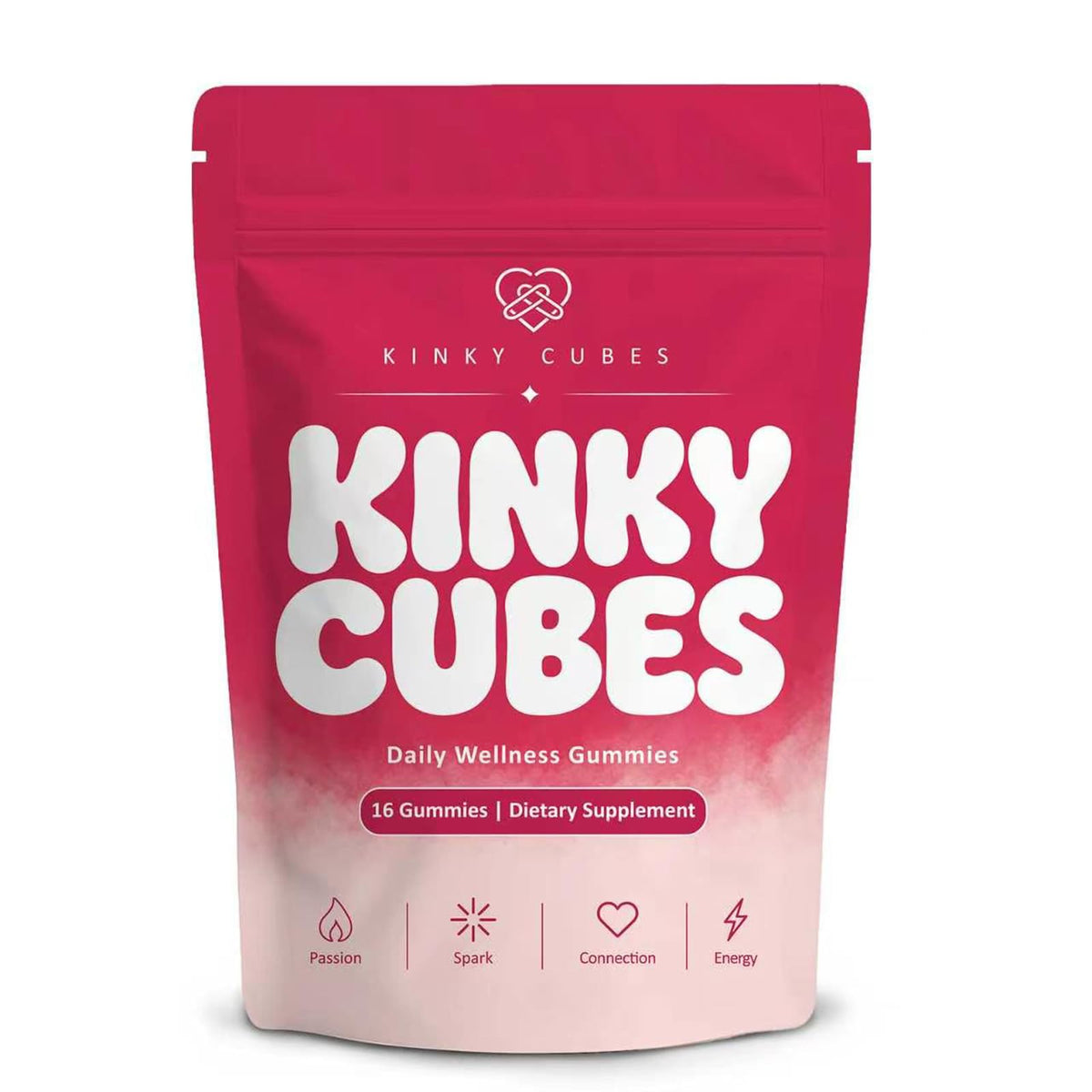 Gummies KINKY CUBES boîte de 16 gummies vue de face