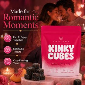 Gummies KINKY CUBES ouvert avec gummies visibles
