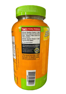 Gummies KIRKLAND Vitamine C montrant la texture et la couleur