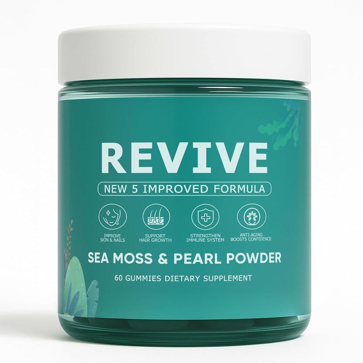 Gummies KLUNIZ revitalisants pour cheveux avec mousse irlandaise, vue de face