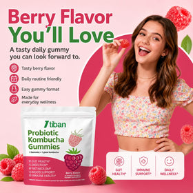 Gummies Kombucha Itiban avec ingrédients visibles