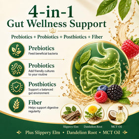 Gummies Kombucha PRIMEHAVEN, dos de l'emballage avec informations nutritionnelles