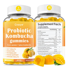Gummies Kombucha Probiotiques Crasye 222g vue de face