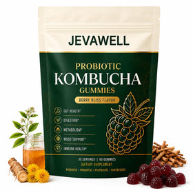 Gummies Kombucha Probiotiques de jevawell, flacon de 60 capsules