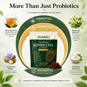Gummies Kombucha Probiotiques de jevawell, gummies sur une cuillère