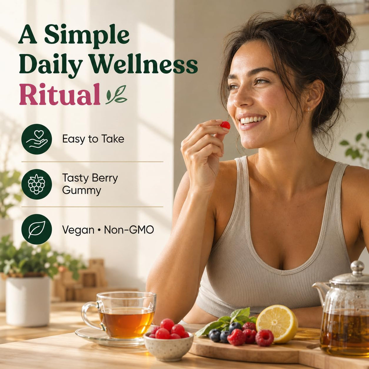 Gummies Kombucha SUUDUUL avec étiquette en gros plan