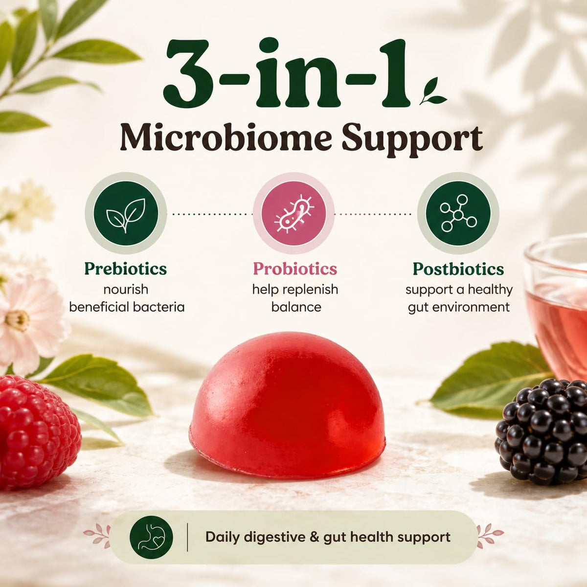 Gummies Kombucha SUUDUUL ouvertes avec quelques gummies visibles