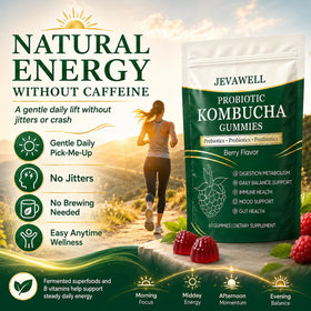 Gummies Kombucha VivaMelhor, mise en scène dans un environnement de vie saine